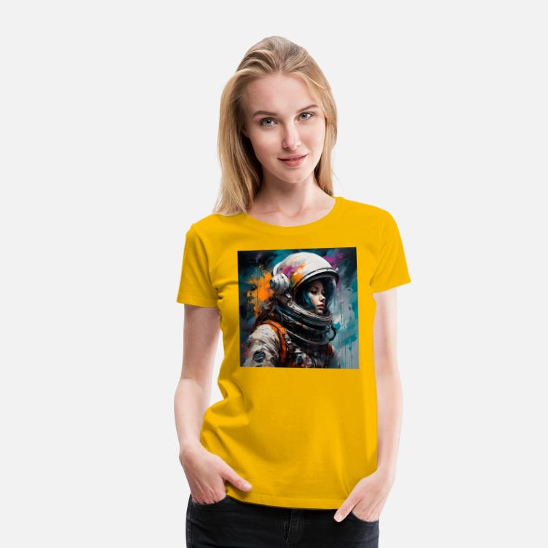 Goth Punk Astronaut Girl Space Cosmos Galaxy Art