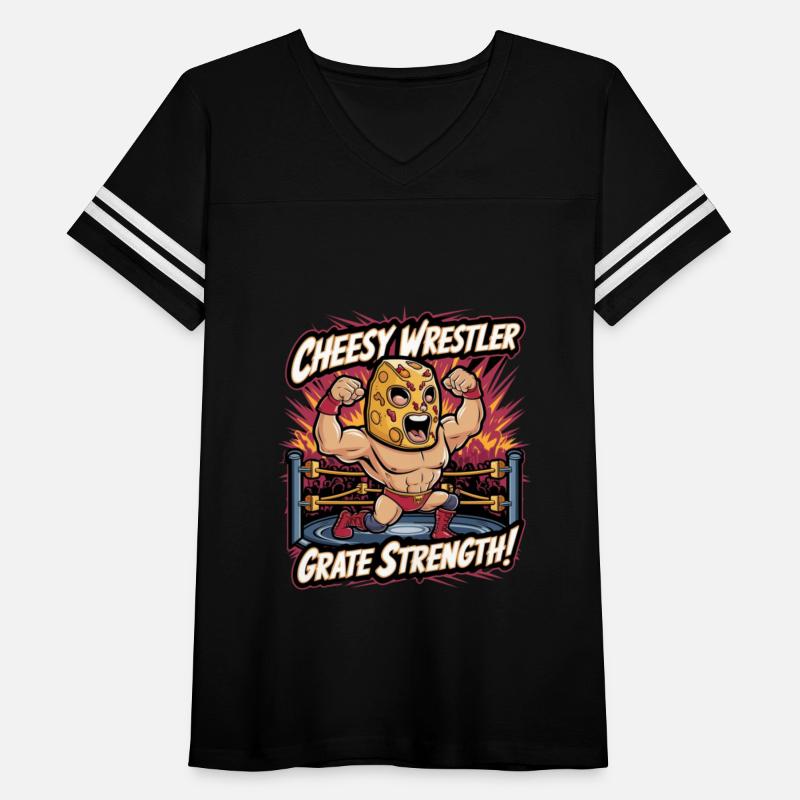 Grate Strength: Cheesy Wrestler T-Shirt