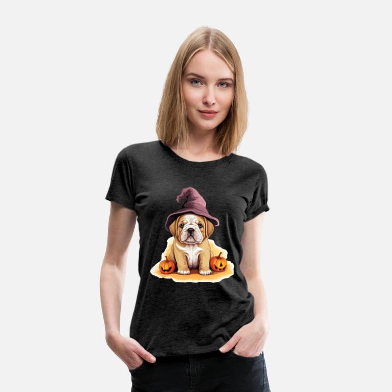 Halloween Witch Hat Pumpkin Dog Bulldog