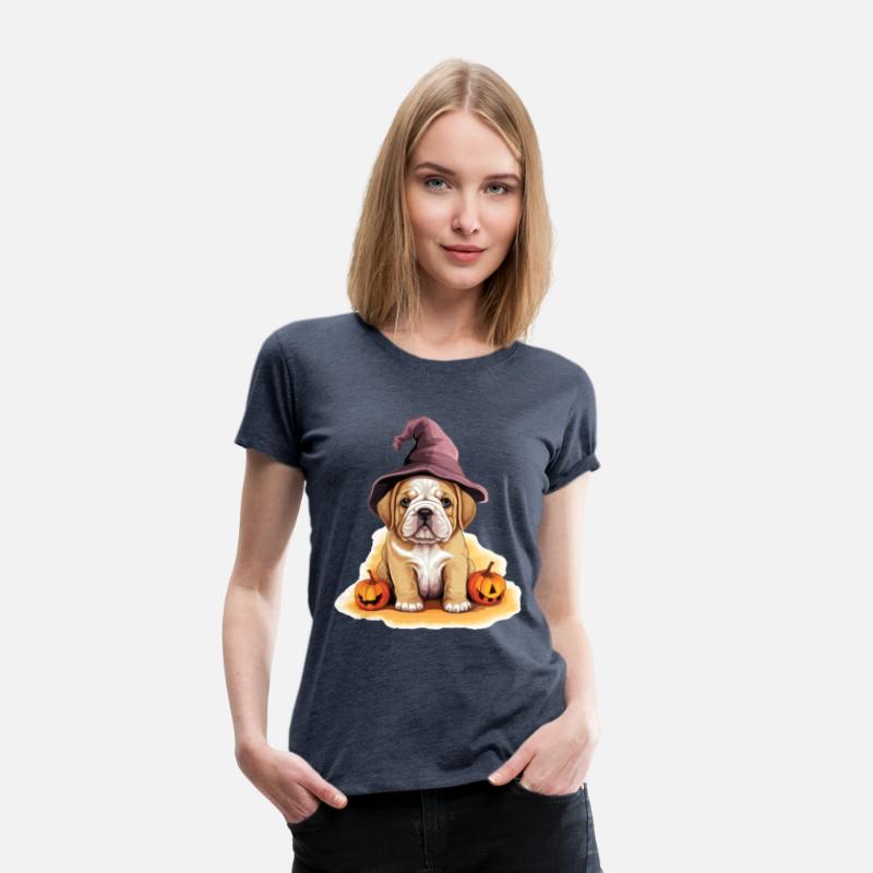 Halloween Witch Hat Pumpkin Dog Bulldog