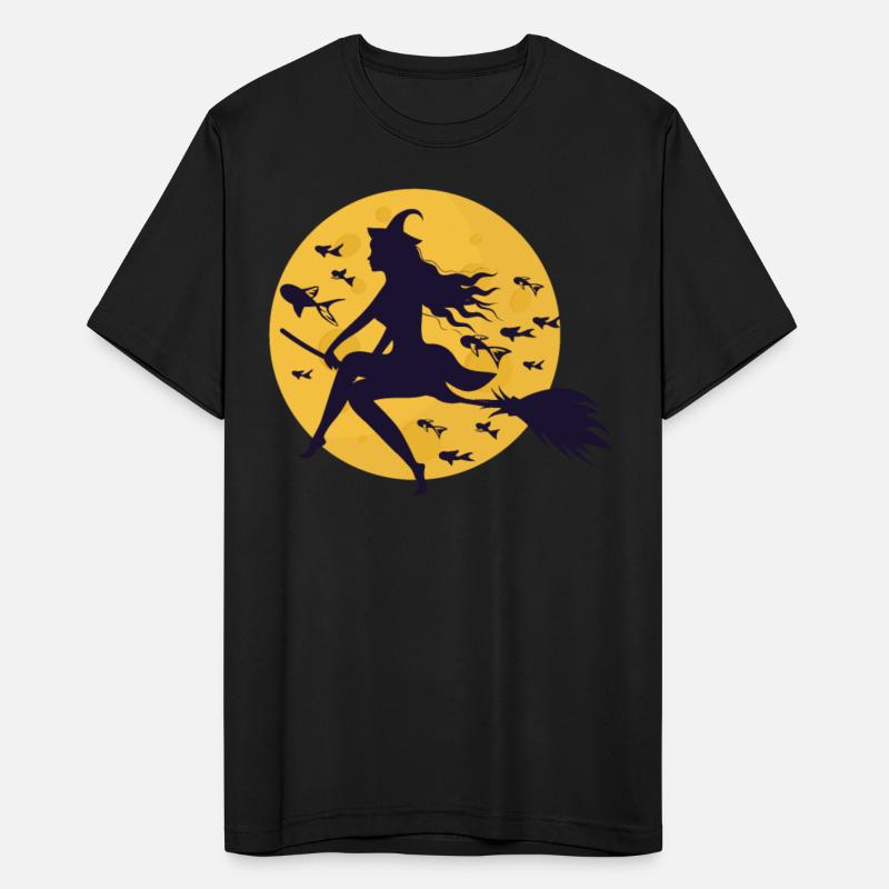 Halloween Witch on Broom Fish Creepy