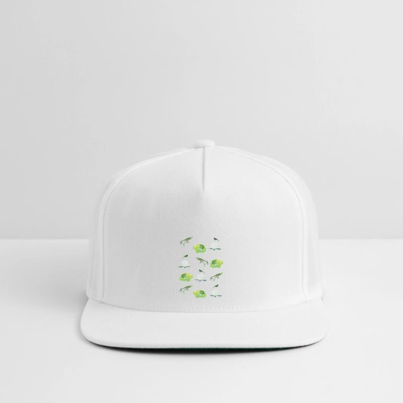 Happy Frogs Relaxing in a Pond of Water Lilies