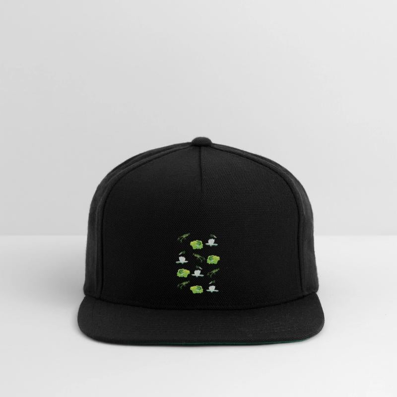 Happy Frogs Relaxing in a Pond of Water Lilies