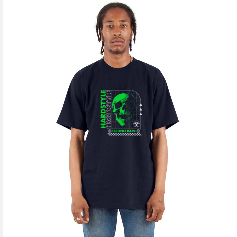 Hardstyle Rave Outfit Green Skull Retro