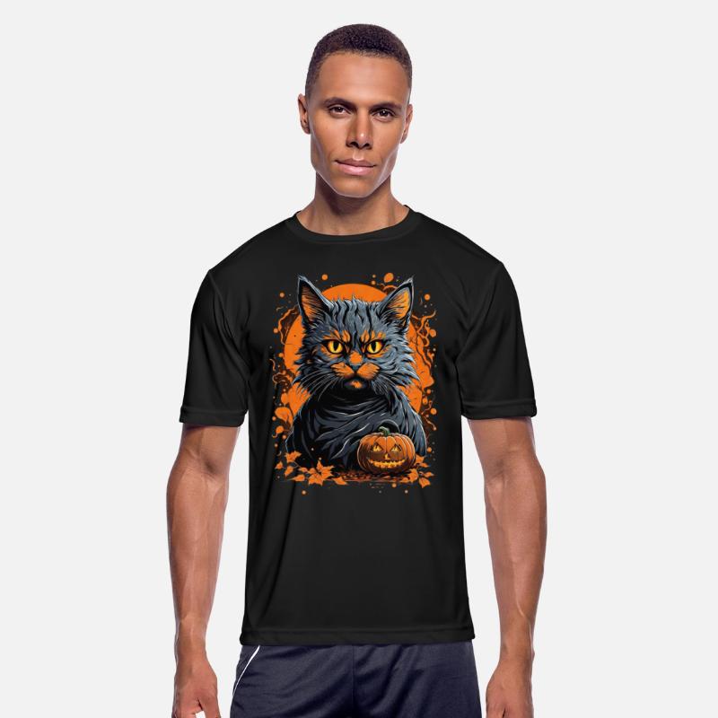 Haunted Feline Fantasy: Scary Cat Halloween Pumpki