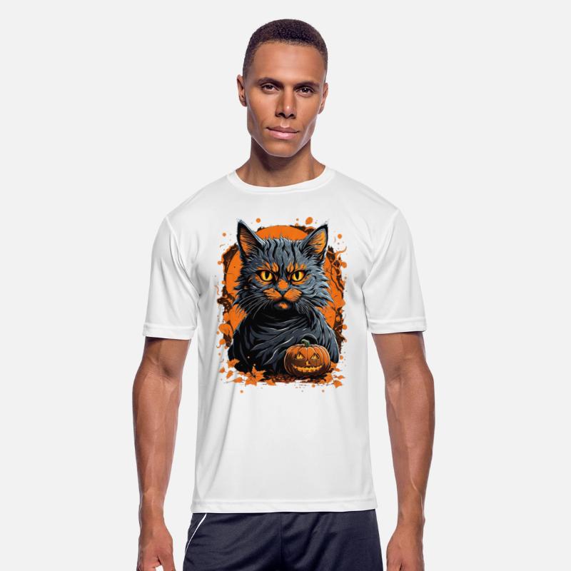 Haunted Feline Fantasy: Scary Cat Halloween Pumpki