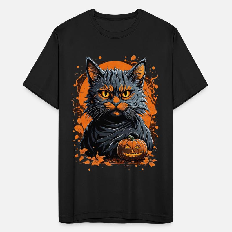 Haunted Feline Fantasy: Scary Cat Halloween Pumpki