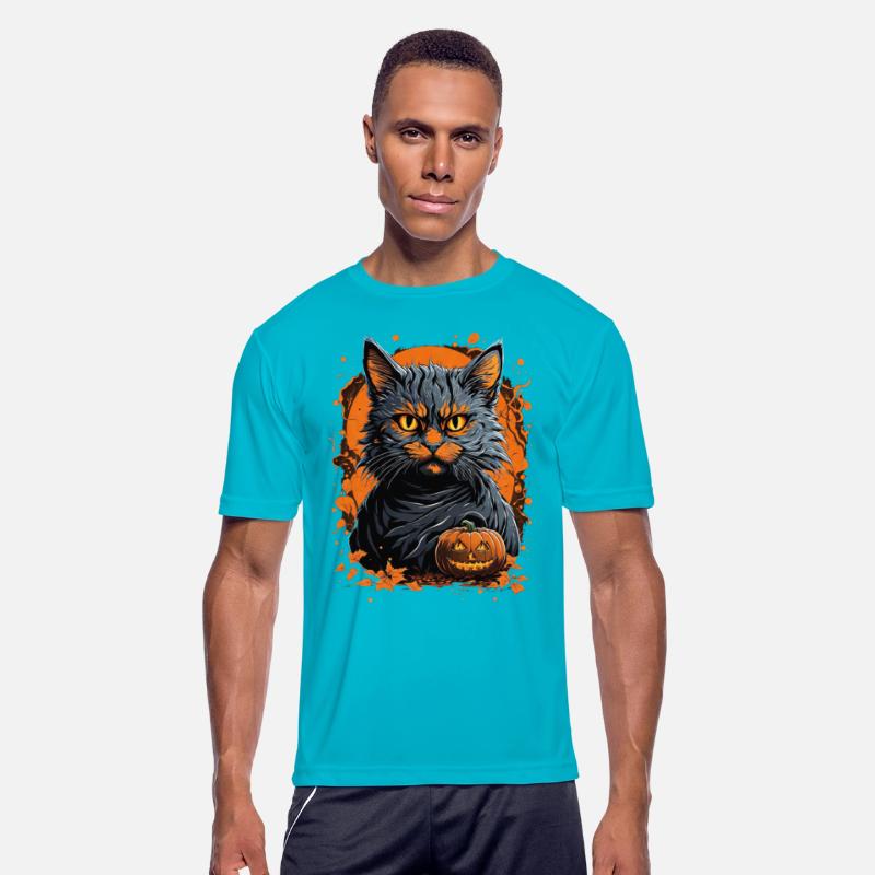 Haunted Feline Fantasy: Scary Cat Halloween Pumpki