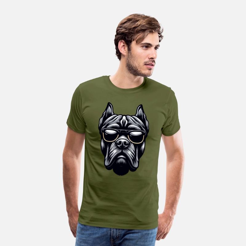 Hipster Cane Corso - Monochrome Dog with Glasses