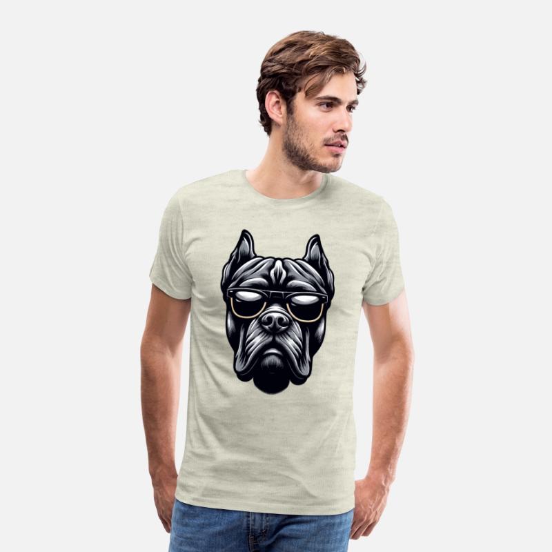 Hipster Cane Corso - Monochrome Dog with Glasses