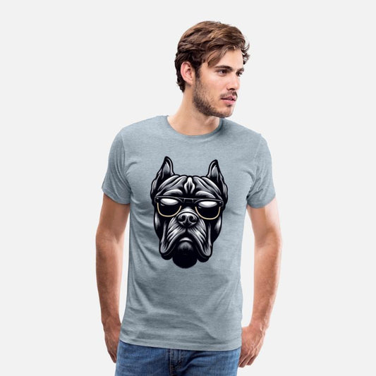 Hipster Cane Corso - Monochrome Dog with Glasses