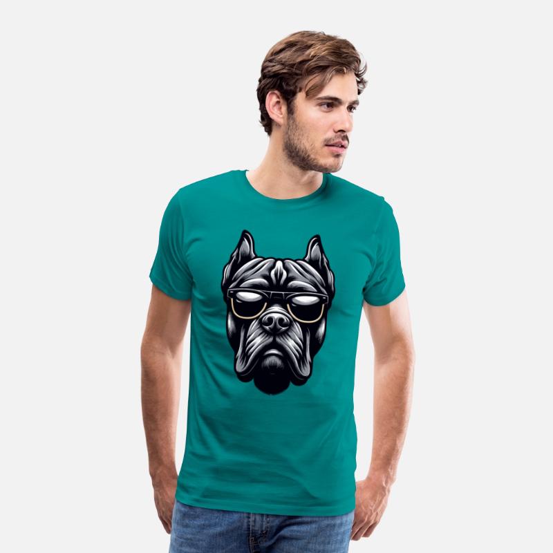 Hipster Cane Corso - Monochrome Dog with Glasses