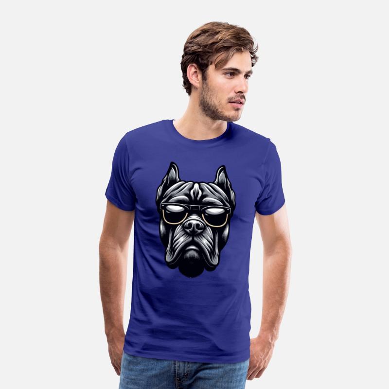 Hipster Cane Corso - Monochrome Dog with Glasses