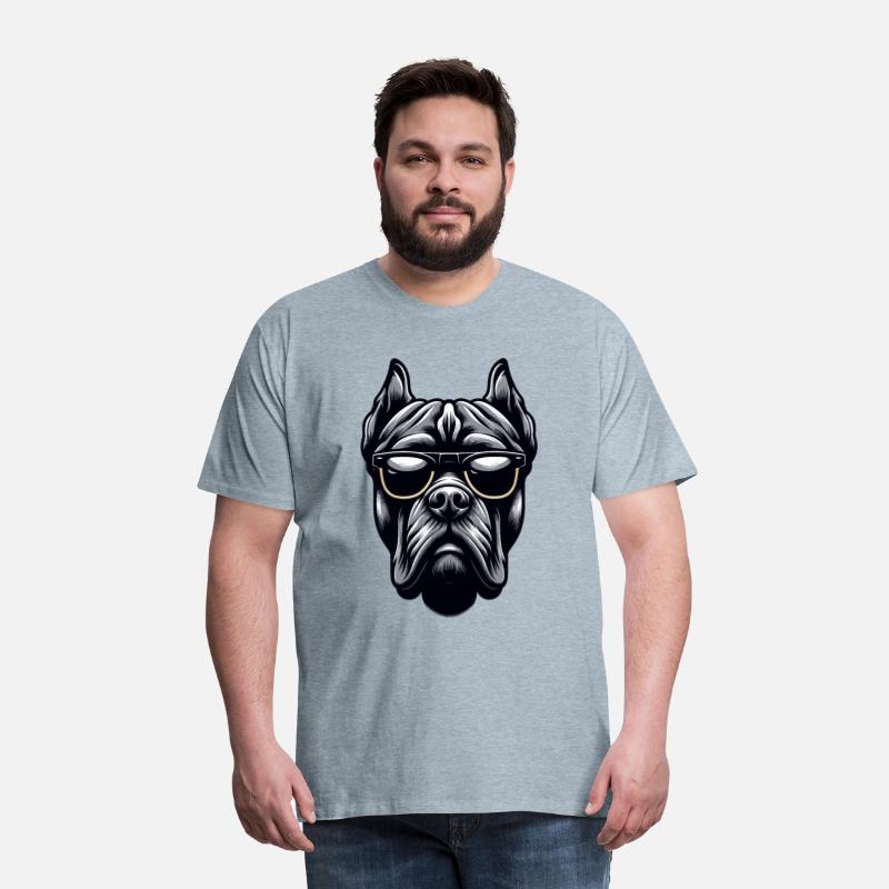 Hipster Cane Corso - Monochrome Dog with Glasses