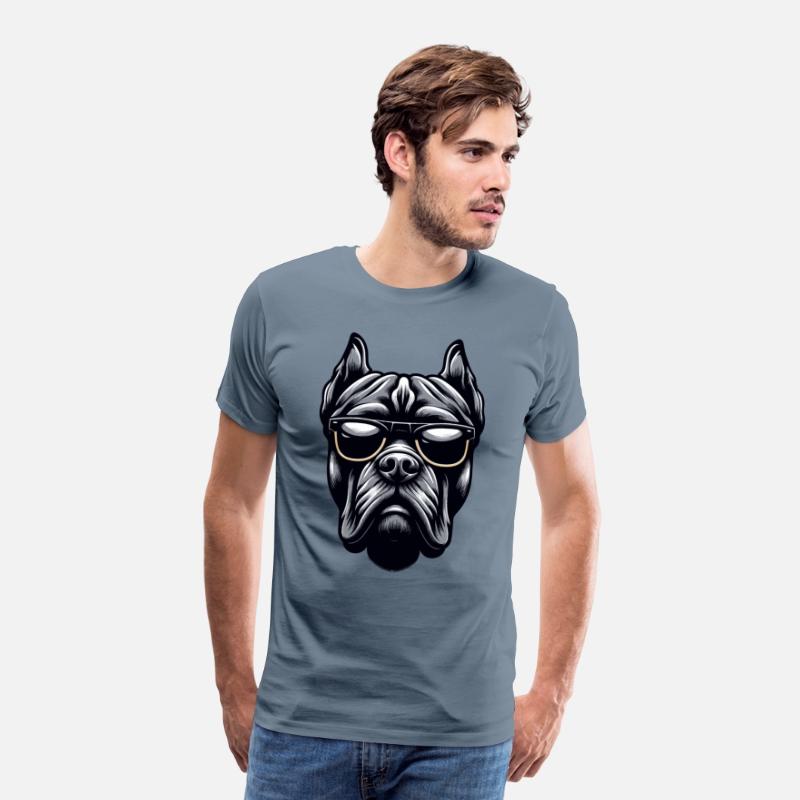 Hipster Cane Corso - Monochrome Dog with Glasses