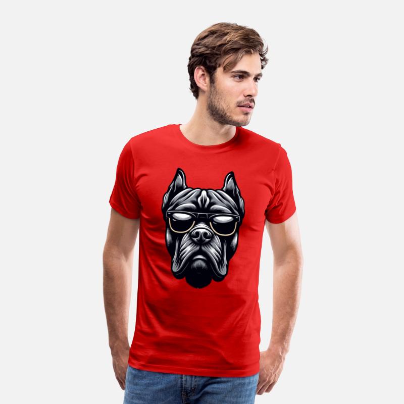 Hipster Cane Corso - Monochrome Dog with Glasses