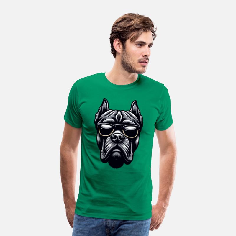 Hipster Cane Corso - Monochrome Dog with Glasses