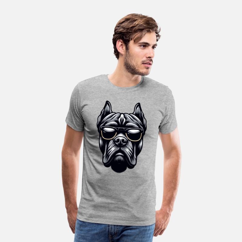 Hipster Cane Corso - Monochrome Dog with Glasses