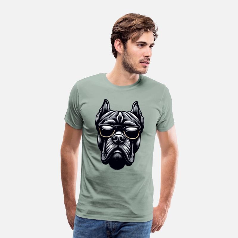 Hipster Cane Corso - Monochrome Dog with Glasses