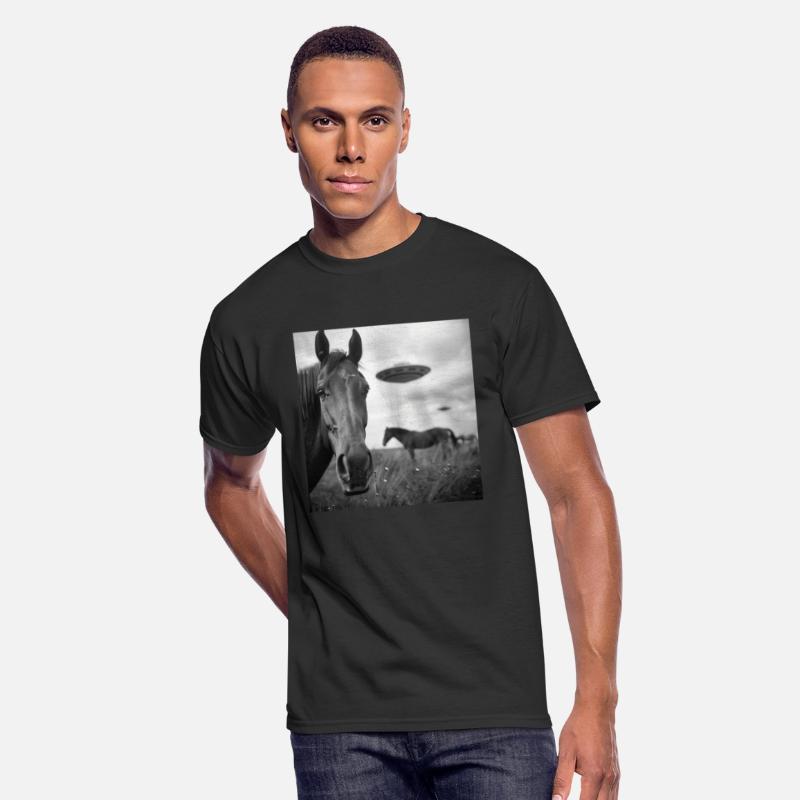 Horse Selfie with UFO Weird 50s Photo 3