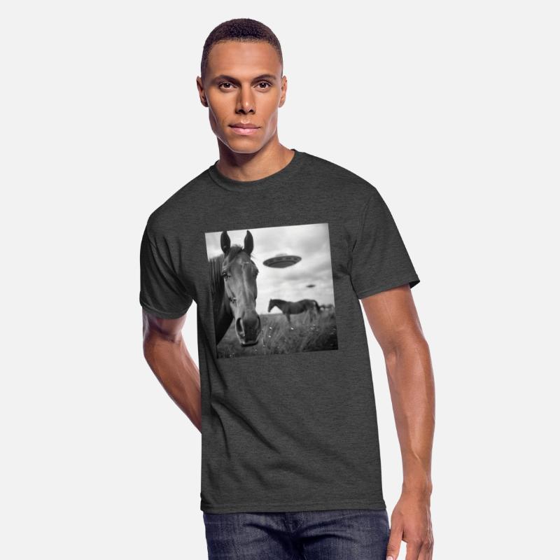 Horse Selfie with UFO Weird 50s Photo 3