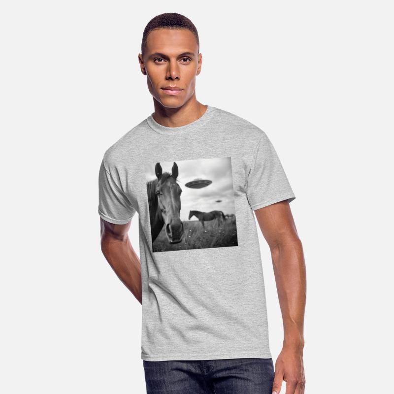 Horse Selfie with UFO Weird 50s Photo 3