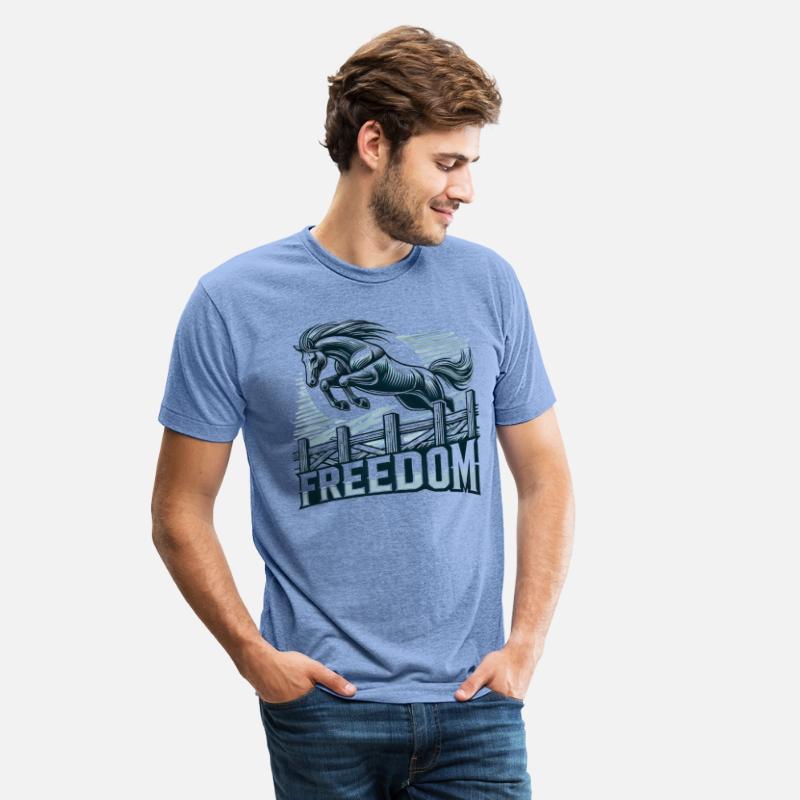 Hourse jumping over freedom wall ,symbol of power