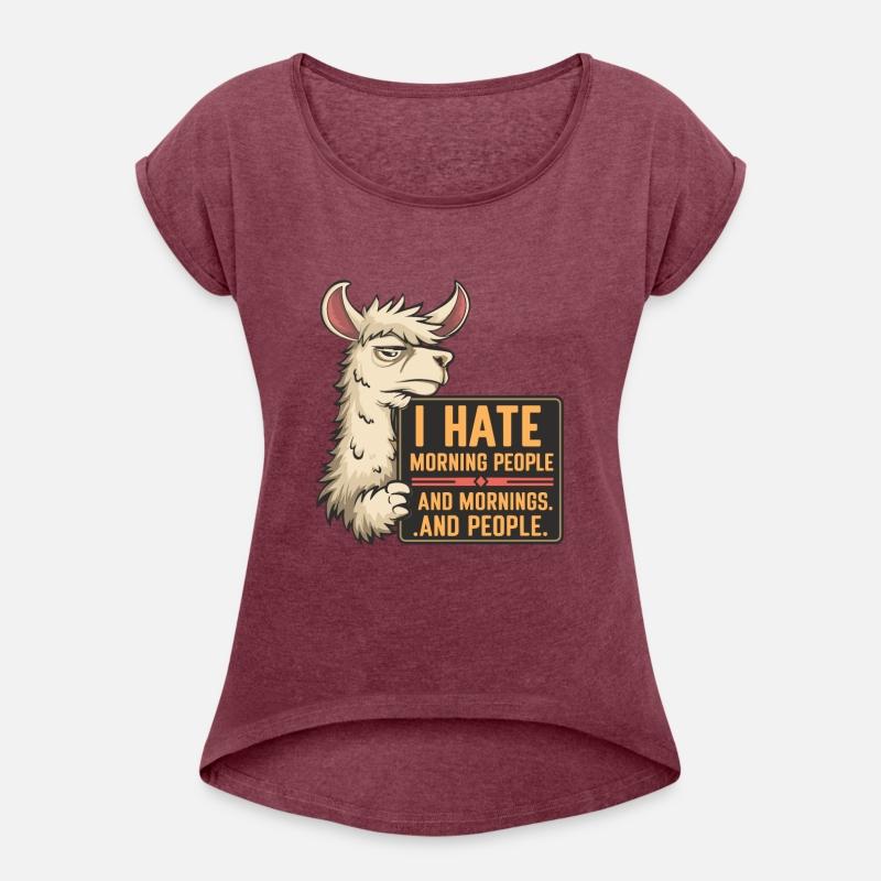 I Hate Morning People for a Morning grumpy Llama