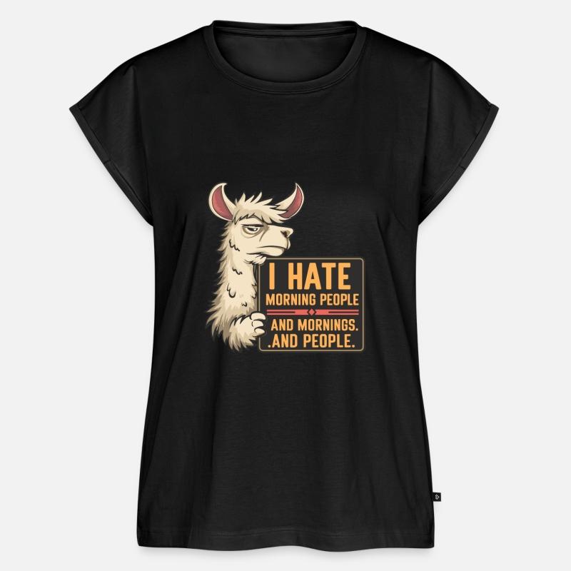 I Hate Morning People for a Morning grumpy Llama