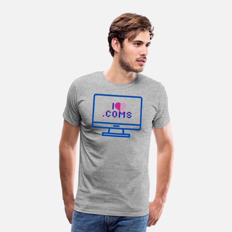 "I Love .Coms" domain name investor's design