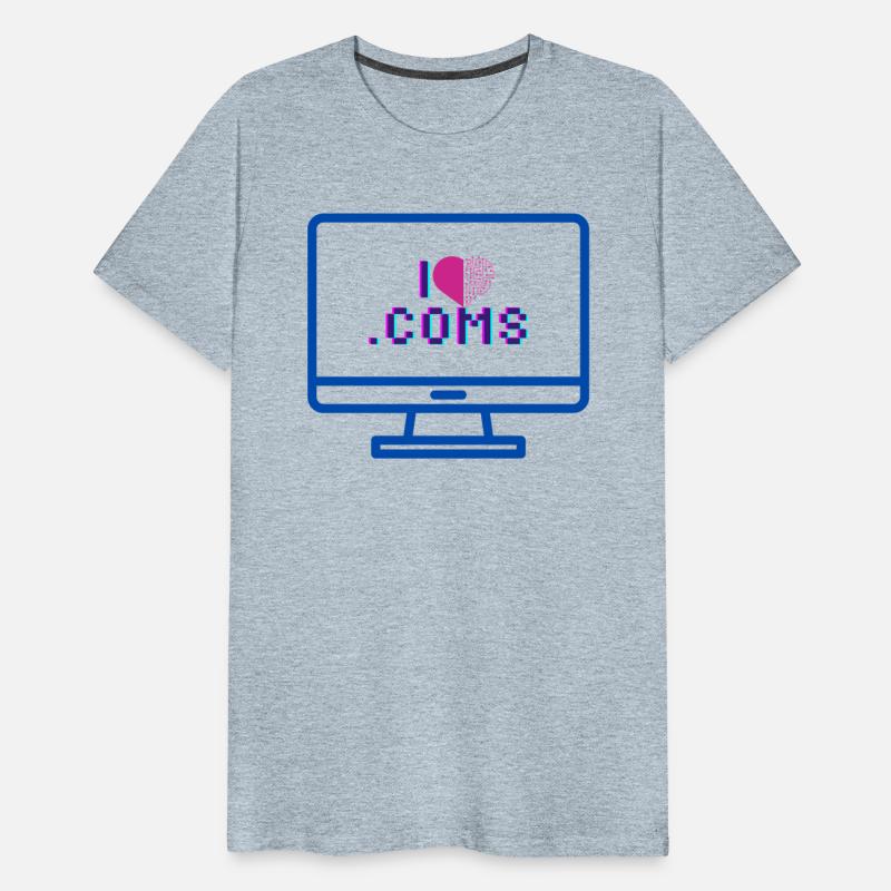 "I Love .Coms" domain name investor's design
