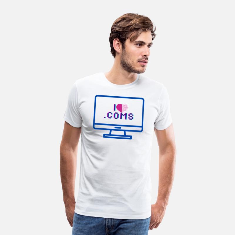 "I Love .Coms" domain name investor's design