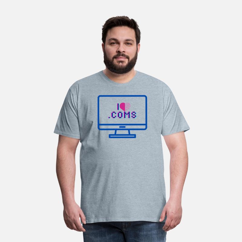 "I Love .Coms" domain name investor's design