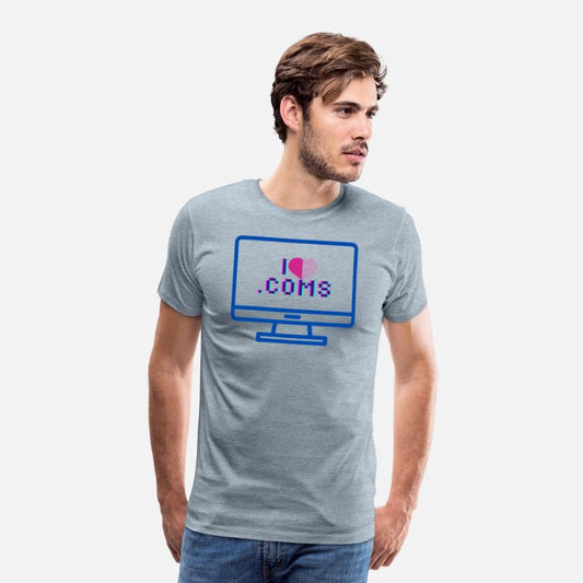 "I Love .Coms" domain name investor's design