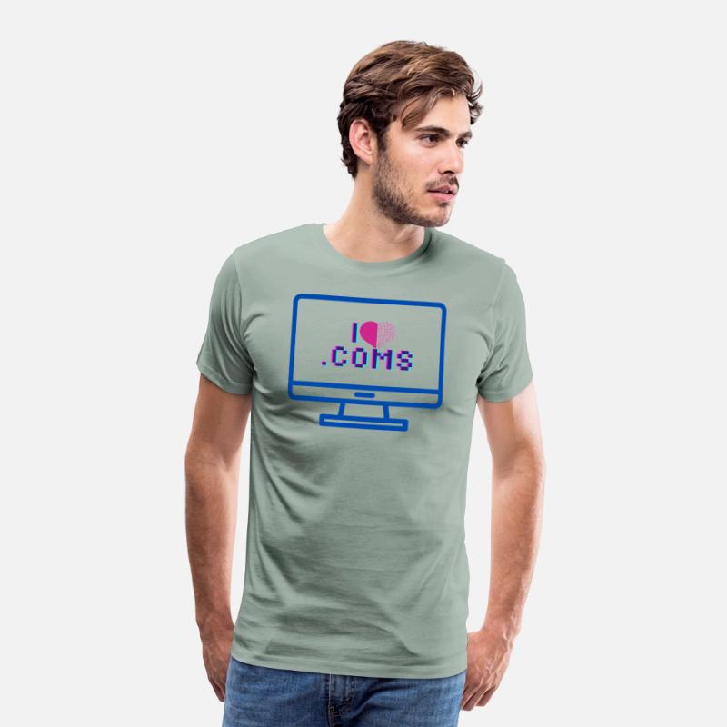 "I Love .Coms" domain name investor's design