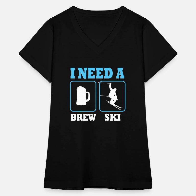 I Need A Brew Ski Beer Skiing Funny Skier