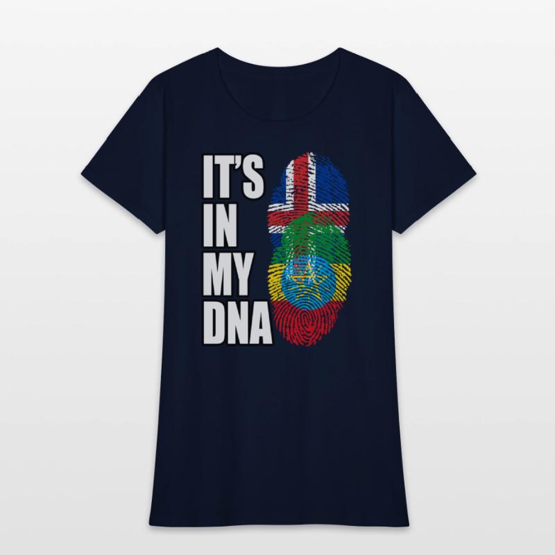 Icelandic And Ethiopian Mix Heritage DNA Flag