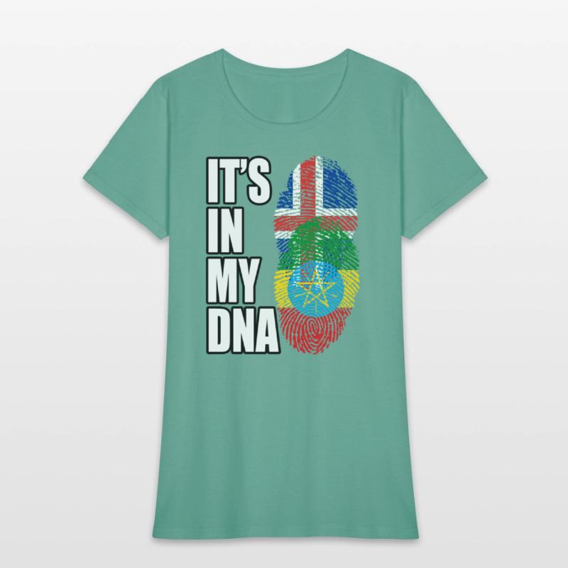 Icelandic And Ethiopian Mix Heritage DNA Flag