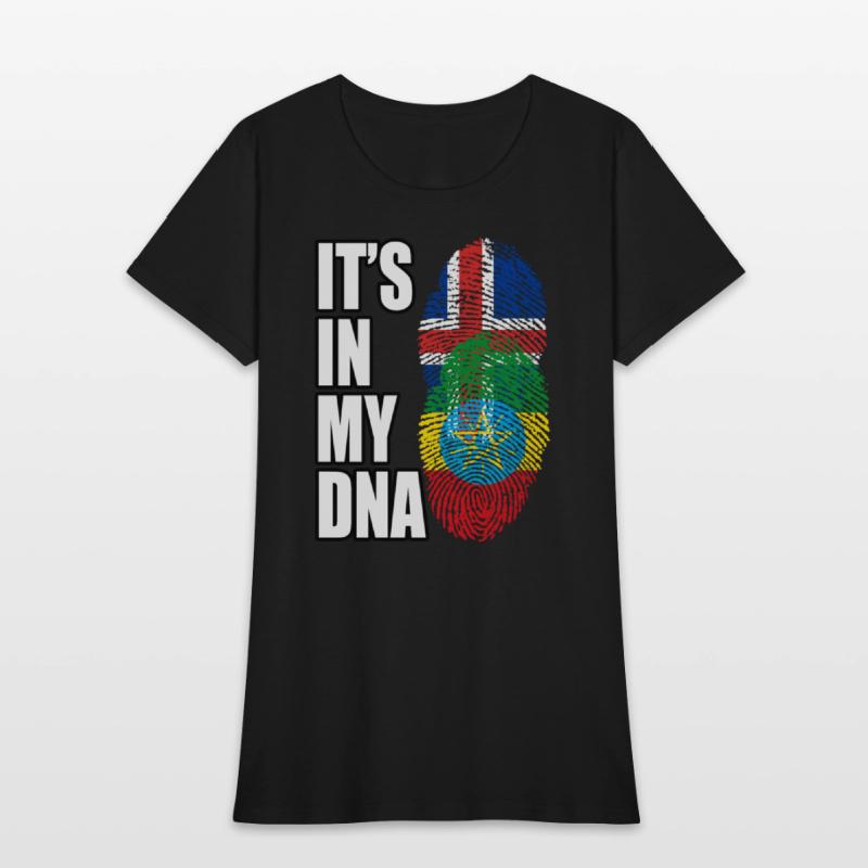 Icelandic And Ethiopian Mix Heritage DNA Flag