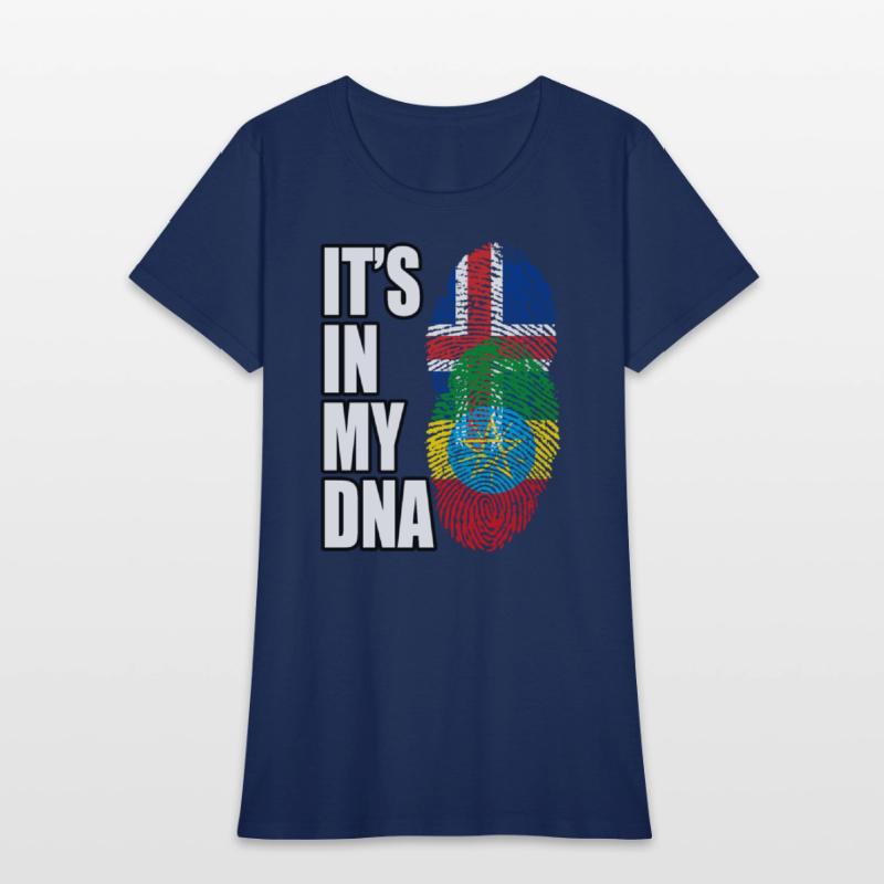 Icelandic And Ethiopian Mix Heritage DNA Flag