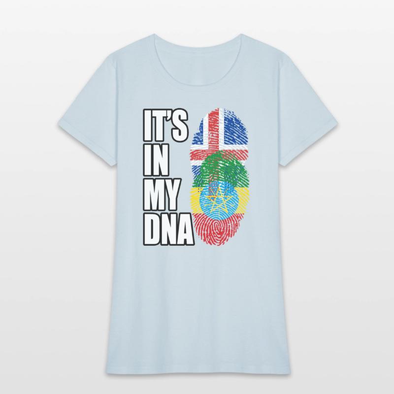 Icelandic And Ethiopian Mix Heritage DNA Flag