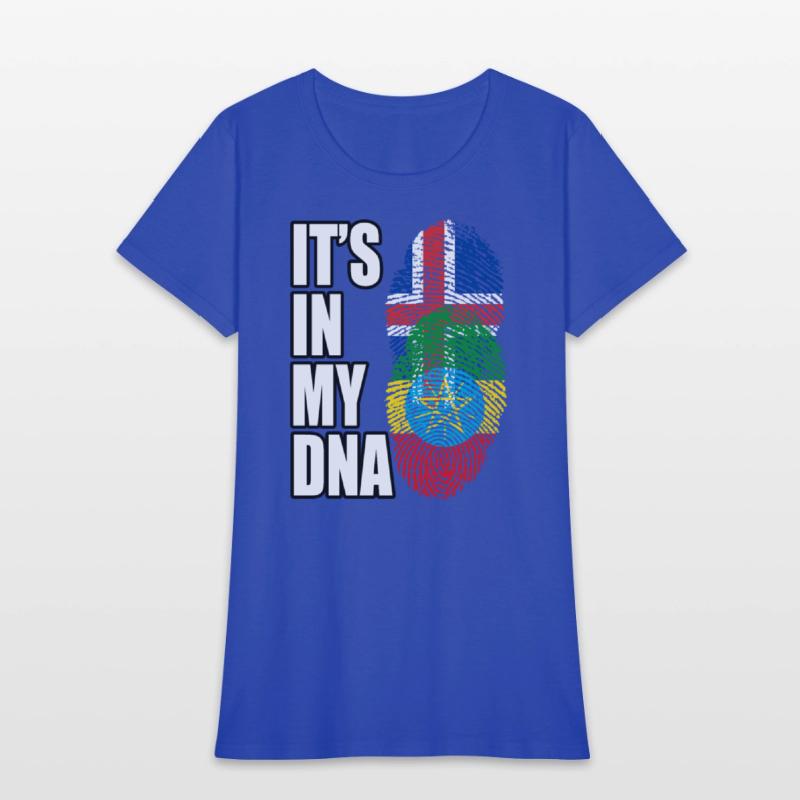 Icelandic And Ethiopian Mix Heritage DNA Flag