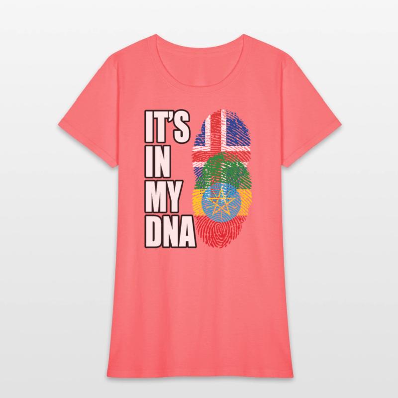 Icelandic And Ethiopian Mix Heritage DNA Flag