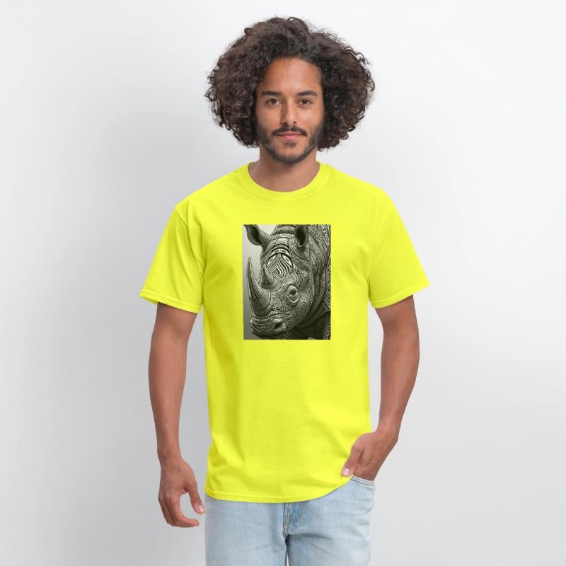 Intricate Tribal Rhinoceros Art