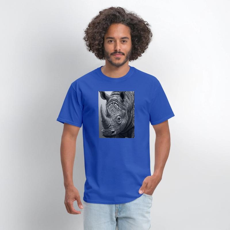 Intricate Tribal Rhinoceros Art