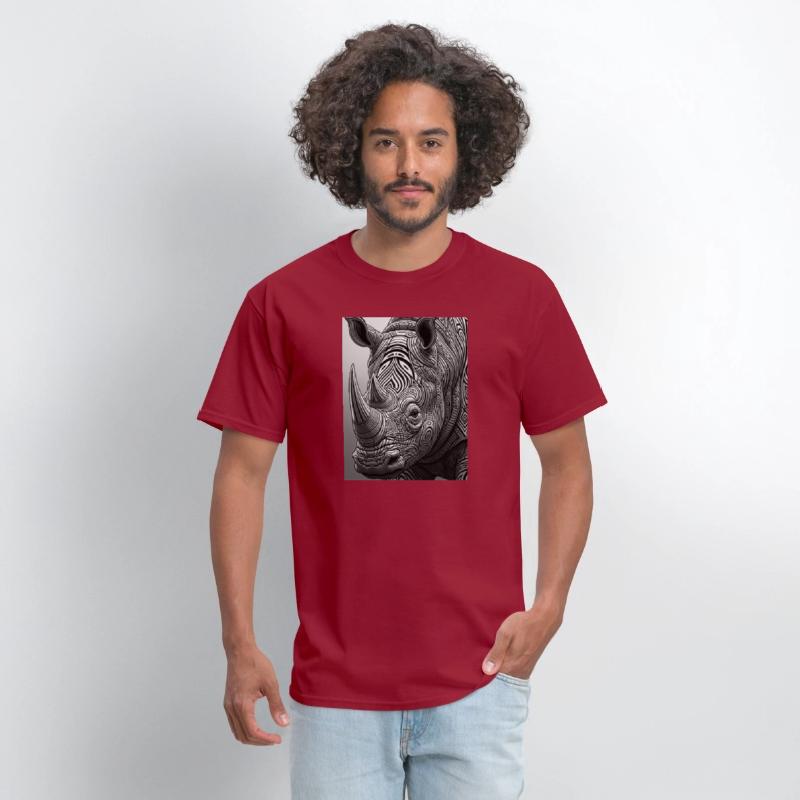 Intricate Tribal Rhinoceros Art