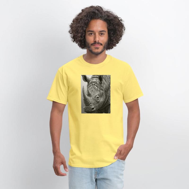 Intricate Tribal Rhinoceros Art