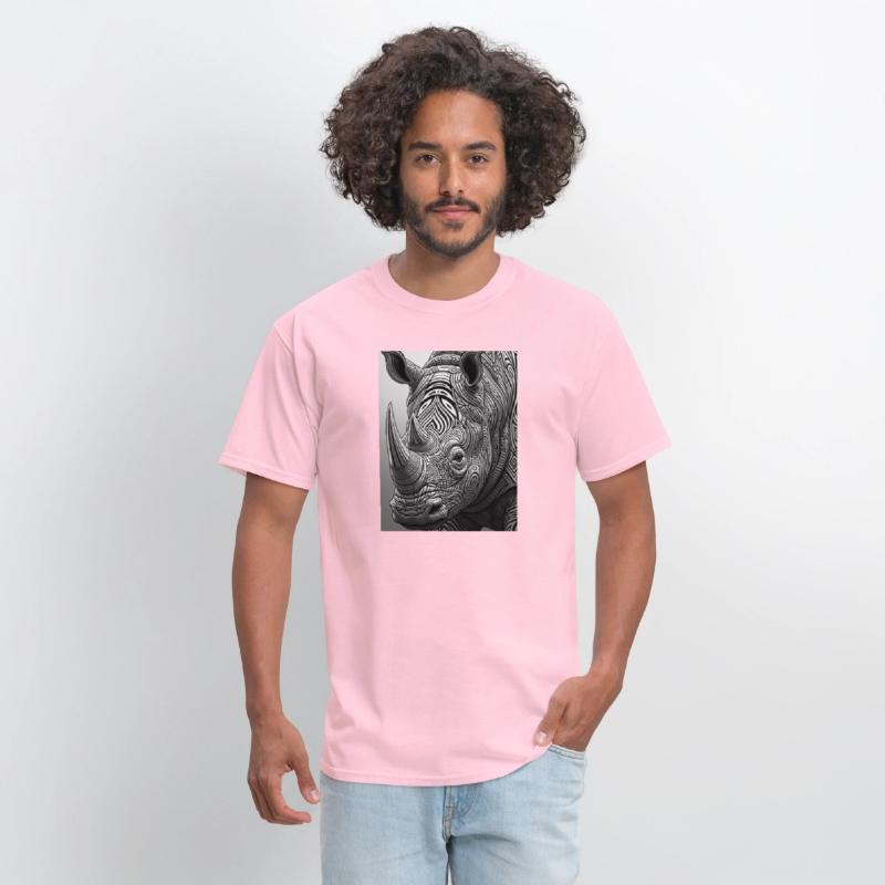 Intricate Tribal Rhinoceros Art