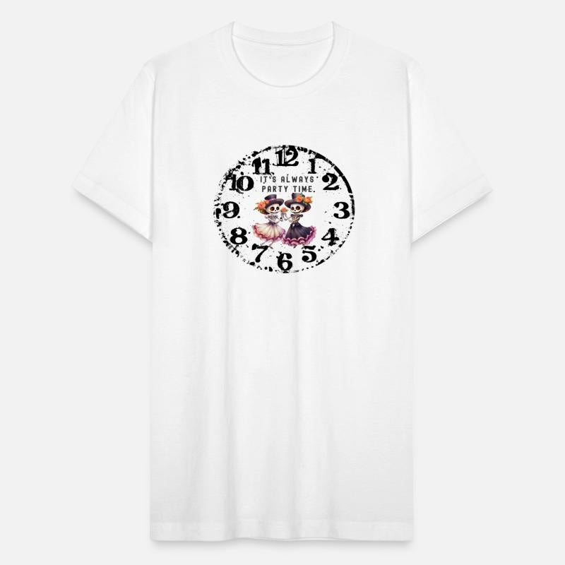 It's Always Party Time Clock Face Grunge Distress