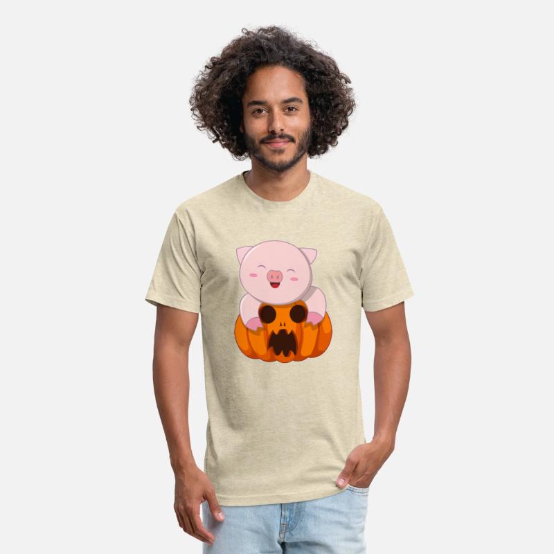 kawaii little big with funny pumpkin